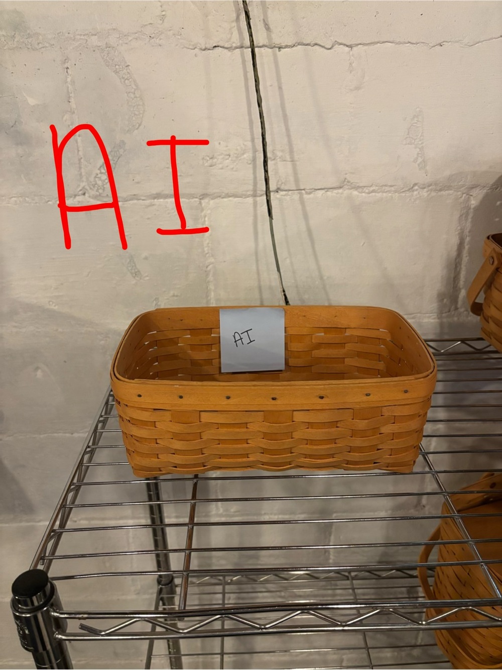 Longaberger Woven Rectangular Basket in Honey Brown